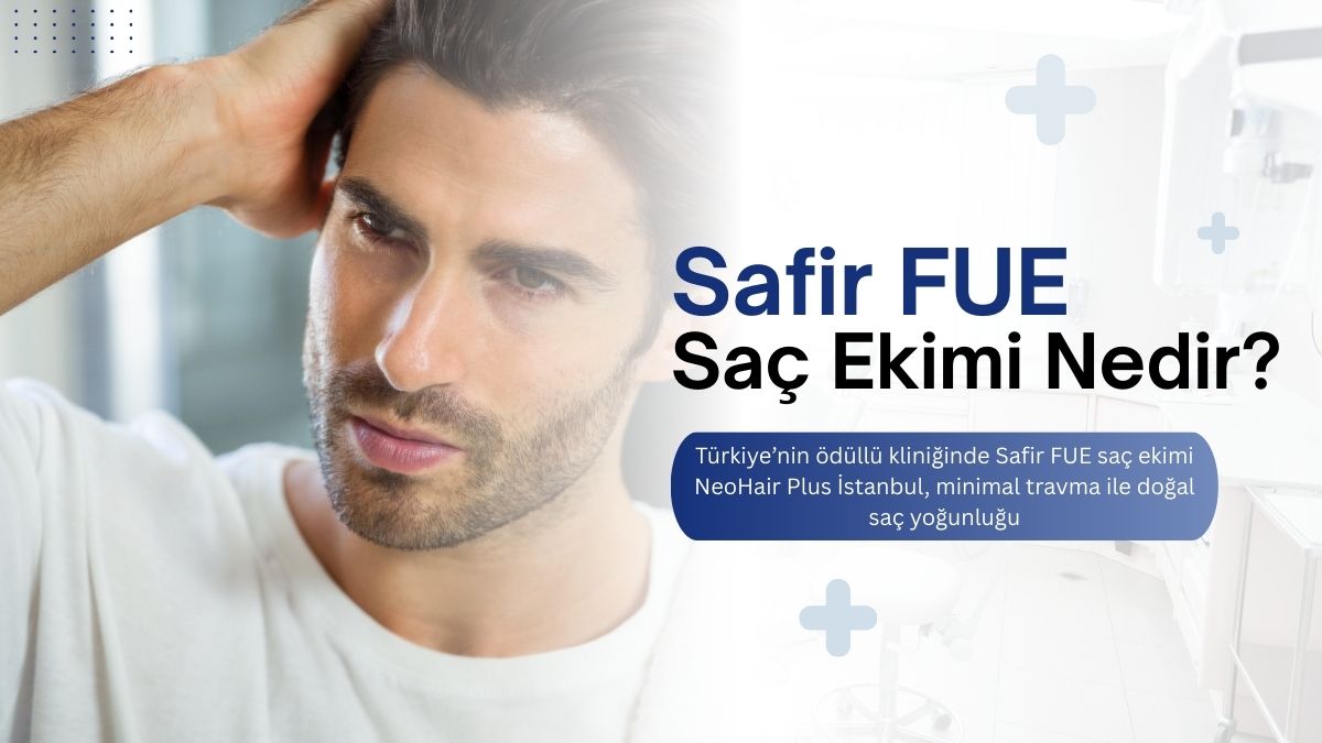 Safir FUE saç ekimi NeoHair Plus İstanbul, minimal travma ile doğal saç yoğunluğu